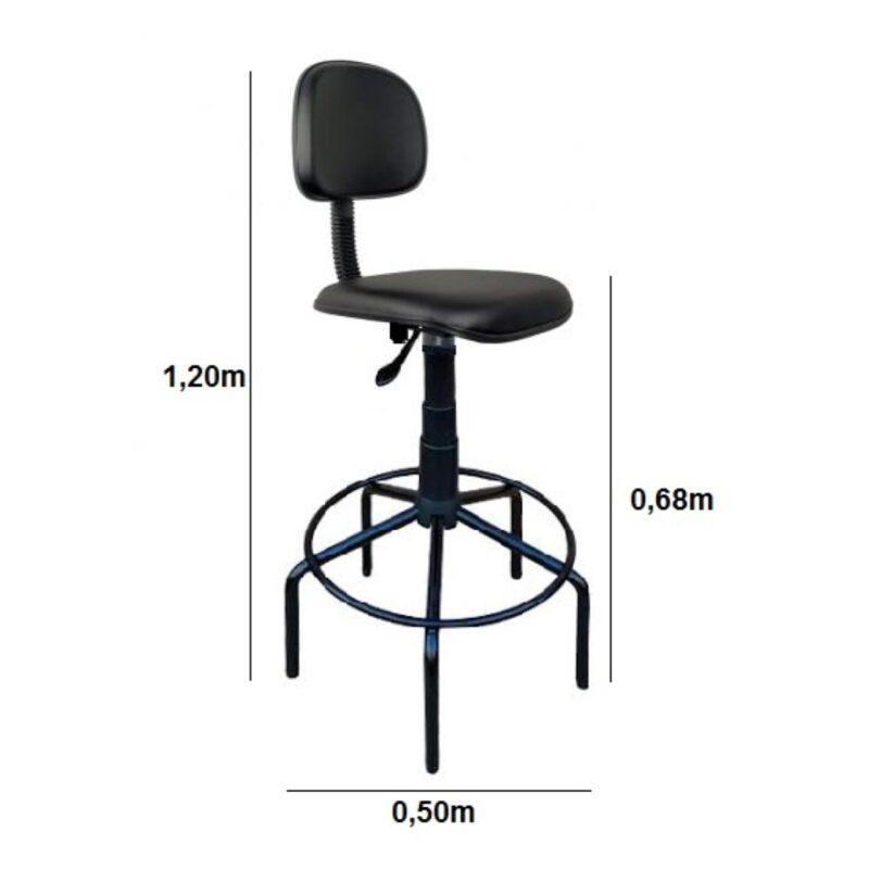 Cadeira CAIXA Secretária (Aranha PMD) – Cor Preta 34001 MÓVEIS PADRÃO 3