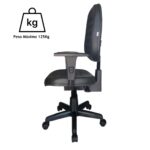 Cadeira Diretorzinha Back System Costurado C/ Braços Reguláveis – Cor Preto 32996 MÓVEIS PADRÃO 10