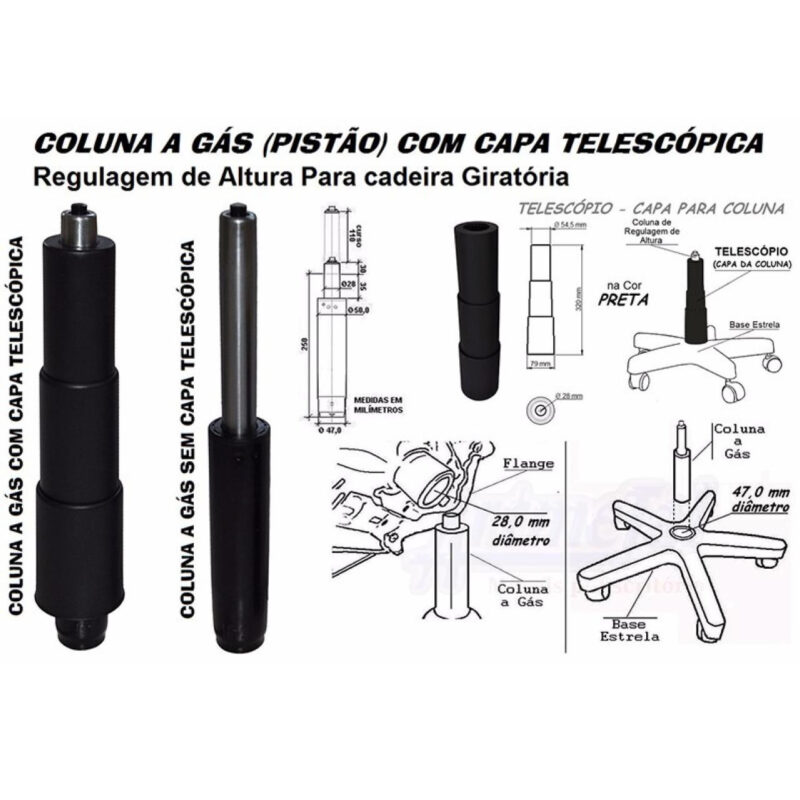 Cadeira Executiva Back System COSTURADA com Braços Reguláveis – Cor Preta – 31008 MÓVEIS PADRÃO 8