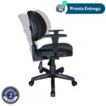 Cadeira Executiva Back System Lisa c/ Braços reguláveis – Cor Preta 31006 MÓVEIS PADRÃO 10