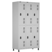 Roupeiro LOCKER de Aço c/ 06 PORTAS GRANDES – 1,90×0,96×0,40m – CZ/CZ – W3 – 11014 MÓVEIS PADRÃO