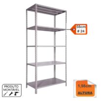 Estante de Aço com 05 Bandejas 58 cm (24/18) – 1,98×0,92×0,58m 16005 MÓVEIS PADRÃO