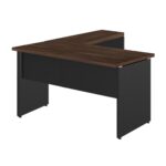 Mesa em “L” (Mesa 1,50m + Mesa Auxiliar) – S/ GAVETAS MARSALA / PRETO – 23476 MÓVEIS PADRÃO 7