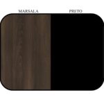 Mesa em “L” (Mesa 1,50m + Mesa Auxiliar) – S/ GAVETAS MARSALA / PRETO – 23476 MÓVEIS PADRÃO 11