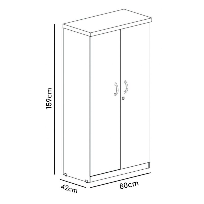 Armário Alto Fechado com 02 Portas – 1,59X0,80X0,42m – PMD – AZUL/CZ – 44102 MÓVEIS PADRÃO 4