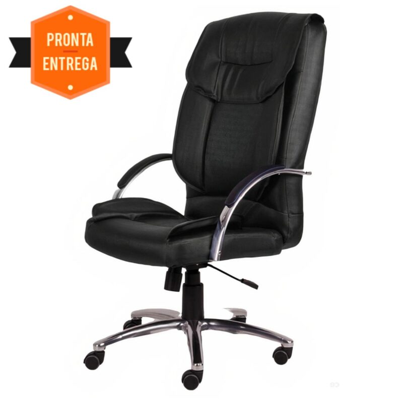 Cadeira Presidente MIDHAS Giratória – ENJOY – Cor Preto – 32963 MÓVEIS PADRÃO 3