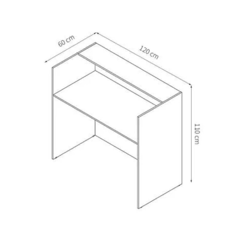 Balcão de Atendimento 1,20×0,60m- c/ Gavetas – NEW CITY – Cor Branco – 63094 MÓVEIS PADRÃO 4