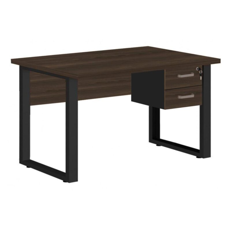 Mesa Escritório PÉ QUADRO 1,50×0,60m – C/ Gavetas – MARSALA/PRETO – 25473 MÓVEIS PADRÃO 2