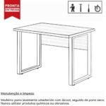 Mesa Escritório PÉ QUADRO 1,50×0,60m -S/ Gavetas – NOGAL SEVILHA/PRETO – 24472 MÓVEIS PADRÃO 8