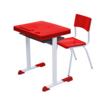 Kit Escolar Individual – (Mesa e Cadeira) – INFANTIL 03 a 06 Anos COR VERMELHO – 41090 MÓVEIS PADRÃO