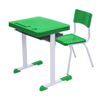 Kit Escolar Individual VERDE – (Mesa e Cadeira) – JUVENIL 06 a 09 Anos COR VERDE – 41084 MÓVEIS PADRÃO