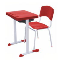 Kit Escolar Individual VERMELHO – (Mesa e Cadeira) – ADULTO – – COR VERMELHO – 40082 MÓVEIS PADRÃO