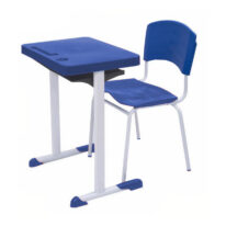 Kit Escolar Individual AZUL – (Mesa e Cadeira) – ADULTO – – COR AZUL – 40081 MÓVEIS PADRÃO