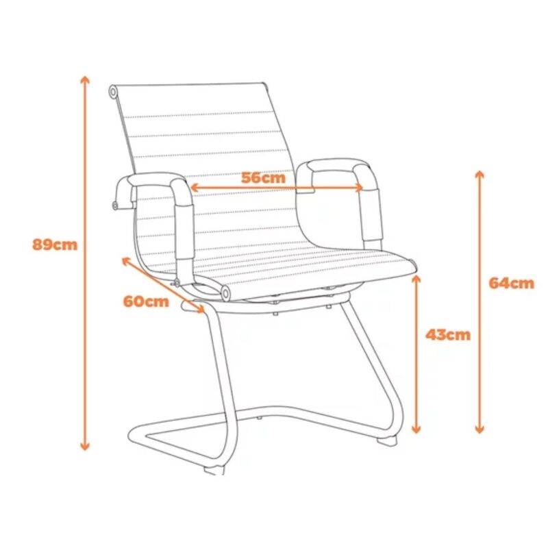 Cadeira Presidente Charles Eames Esteirinha FIXA 32898 MÓVEIS PADRÃO 5