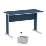 Mesa Escritório 1,20×0,60m c/ Gavetas – Cor Azul – 44085 MÓVEIS PADRÃO 7