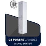 Armário Roupeiro de Aço c/ 02 Portas GRANDES – 1,95×0,34×0,40m – SA – CZ/CZ – 14007 MÓVEIS PADRÃO 6