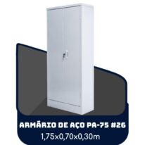 Armário de Aço PA 75 #26 – 1,75×0,70×0,30m – SA – 13119 MÓVEIS PADRÃO