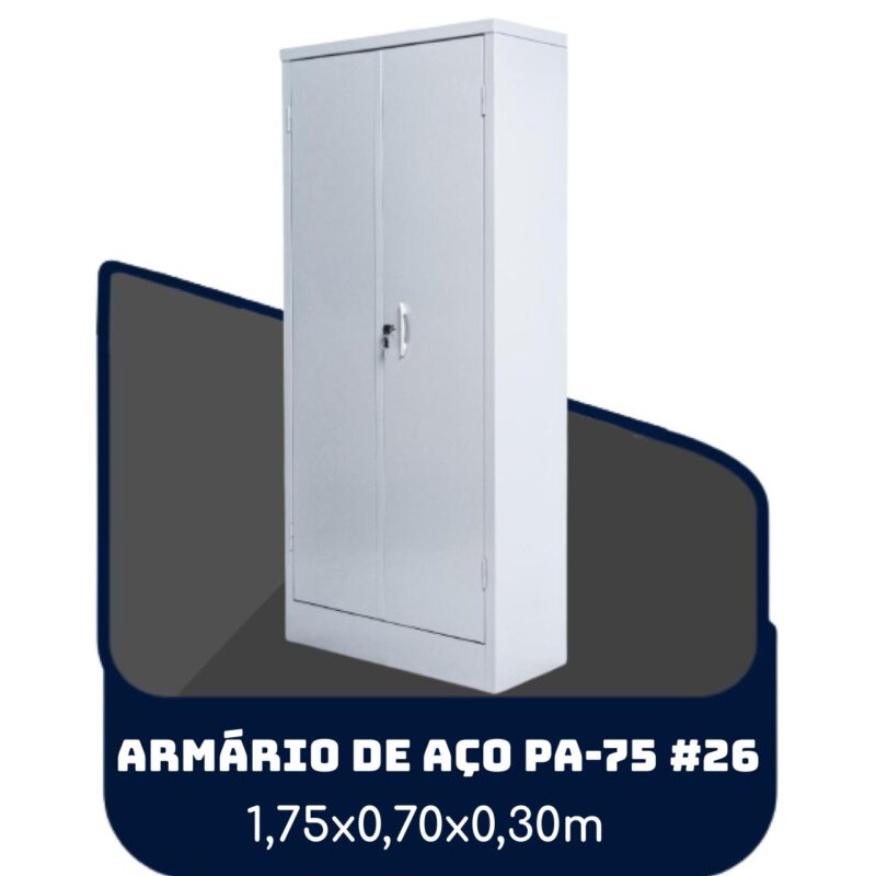 Armário de Aço PA 75 #26 – 1,75×0,70×0,30m – SA – 13119 MÓVEIS PADRÃO 2