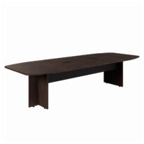 Mesa de Reunião Diretoria ABAULADA – 2,80×1,20m MARSALA/PRETO – 21016 MÓVEIS PADRÃO