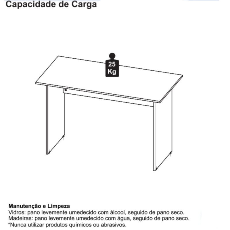 Mesa Escritório PÉ PAINEL – 1,35×0,60m – C/ Gavetas – MARSALA/PRETO – 25421 MÓVEIS PADRÃO 5