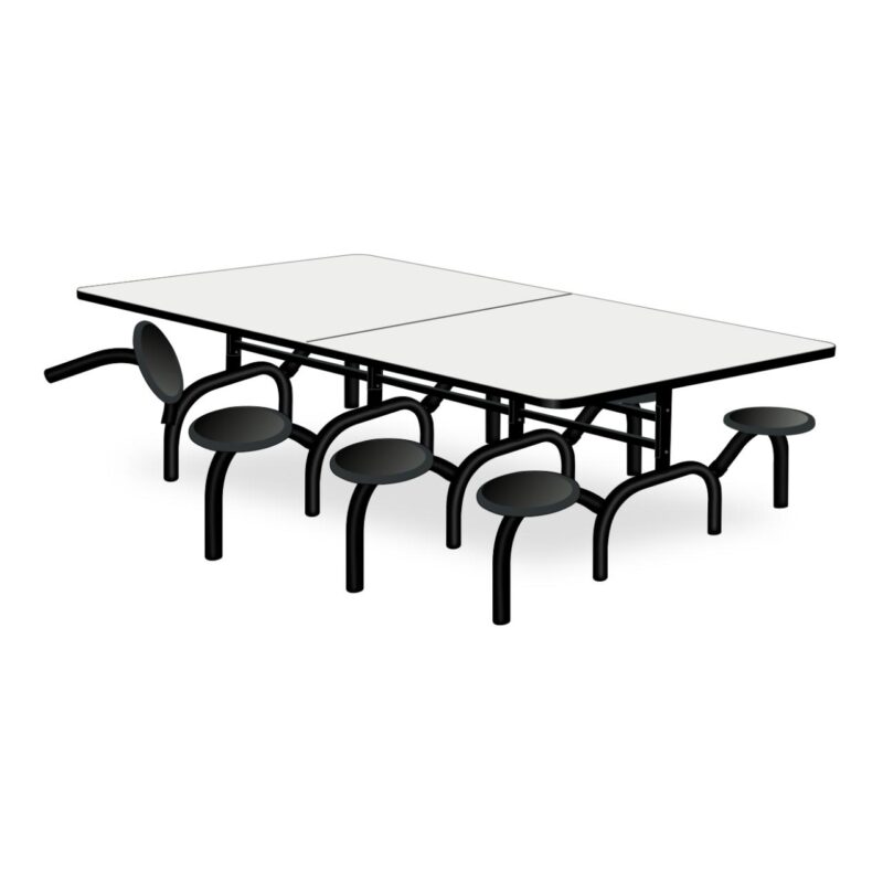 Mesa p/ Refeitório ESCAMOTEÁVEL 08 Lugares – MDP BRANCO DE 25 MM 50047 MÓVEIS PADRÃO 5