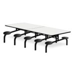 Mesa p/ Refeitório Fixo 10 Lugares MDP BRANCO DE 25 MM 50046 MÓVEIS PADRÃO 9