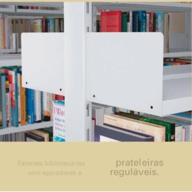 Estante Biblioteca de CENTRO com 12 Bandejas – 1,98×0,92×0,55m – NOBRE – 11109 MÓVEIS PADRÃO 5