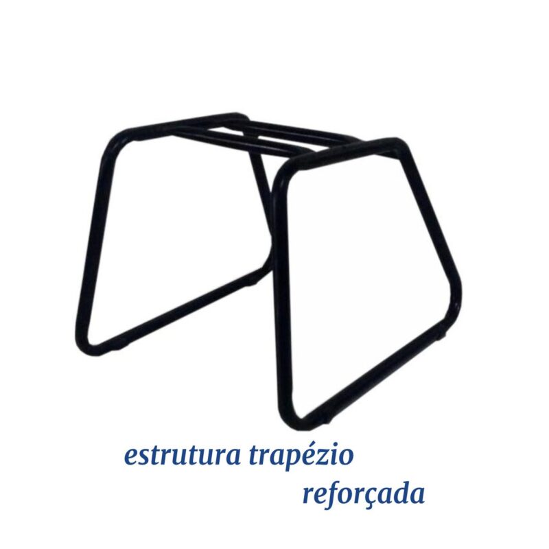 Cadeira Executiva COSTURADA Base Trapézio Cor Preta – 31031 MÓVEIS PADRÃO 6