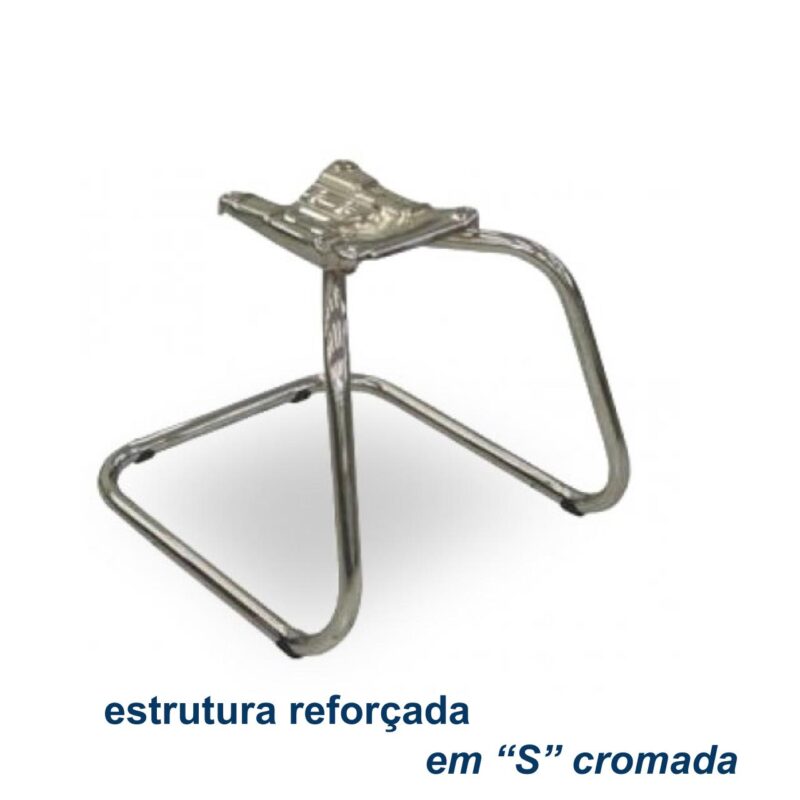 Cadeira Escritório B-ONE Base em “S” CROMADA 31033 MÓVEIS PADRÃO 5