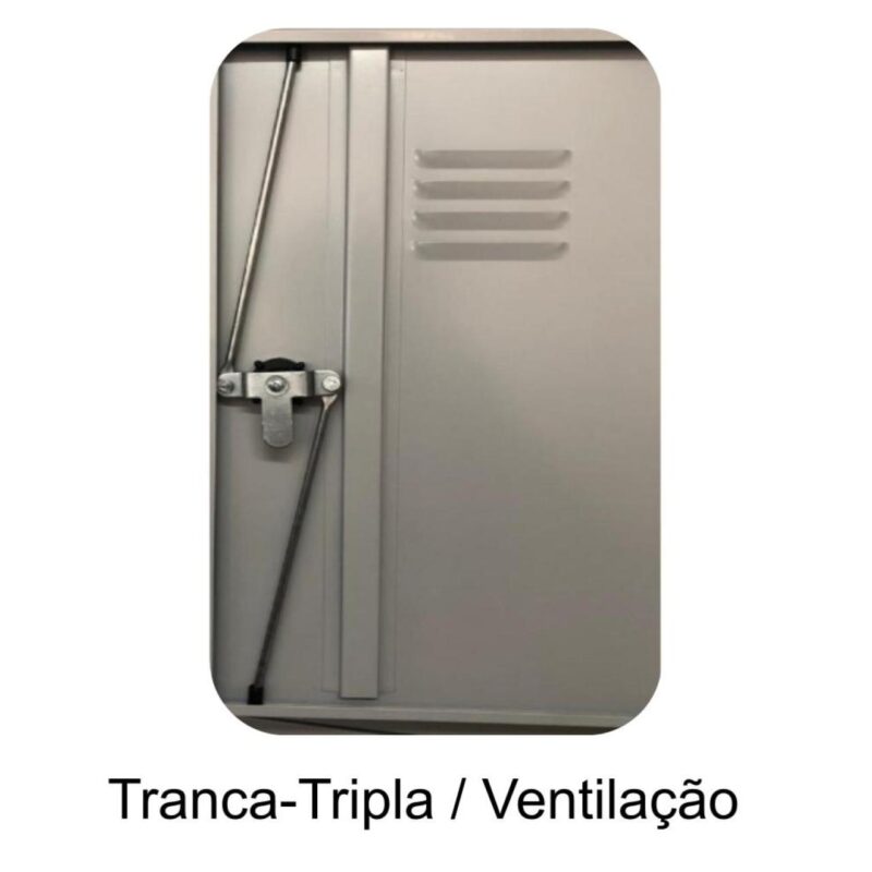 Armário Roupeiro de Aço com 02 PORTAS GRANDES – 1,93×0,34×0,40m – CZ/CZ – PANDIN – 10001 MÓVEIS PADRÃO 7