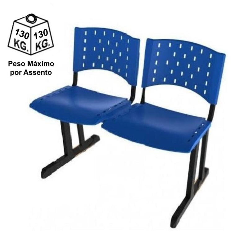 Longarina PLÁSTICA 02 Lugares – Cor AZUL 33072 MÓVEIS PADRÃO 7