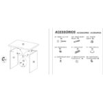 Mesa de Escritório 1,70×0,70m – 02 Gavetas NOGAL SEVILHA/PRETO – 21475 MÓVEIS PADRÃO 13