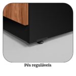 Armário Baixo Credenza – 1,20×0,74X0,45m NOGAL SEVILHA/PRETO – 21412 MÓVEIS PADRÃO 9