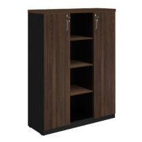 Armário Alto Credenza com Nicho 1,60×1,20×0,45m MARSALA / PRETO – 51018 MÓVEIS PADRÃO