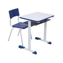 Kit Escolar Individual AZUL – (Mesa e Cadeira) – INFANTIL – MADEIRA – COR AZUL – 40085 MÓVEIS PADRÃO