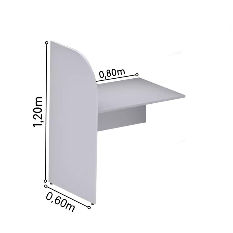 Baia CONTINUAÇÃO para Atendimento 1,20×0,80×0,60mCINZA/CINZA – 24011 MÓVEIS PADRÃO 3