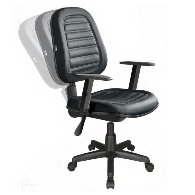 Cadeira Diretorzinha Back System Costurado C/ Braços Reguláveis – Cor Preto 32996 MÓVEIS PADRÃO 2